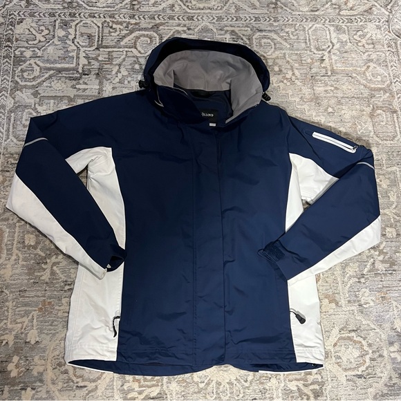 Henri Lloyd Navy and White Sail Jacket with Hood - Picture 6 of 8